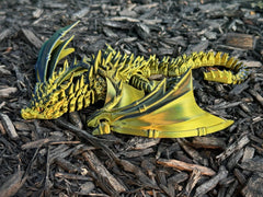 Articulated Wyvern V3 – Poseable Fantasy Flying Dragon Toy, Flexi Fidget Winged Dragon with Custom Colors & Eyes - TimPrintDreams