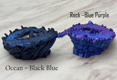 Dragon Display Base | Rock & Ocean Styles Holder | 3D Printed Stand | Fits Cherry Blossom, Gemstone, Crystal, Winged, Fourth wing Dragons - TimPrintDreams