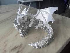 Dragon Display Base | Rock & Ocean Styles Holder | 3D Printed Stand | Fits Cherry Blossom, Gemstone, Crystal, Winged, Fourth wing Dragons - TimPrintDreams
