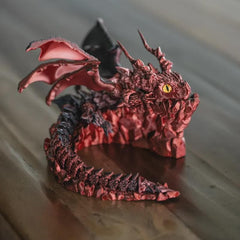Dragon Display Base | Rock & Ocean Styles Holder | 3D Printed Stand | Fits Cherry Blossom, Gemstone, Crystal, Winged, Fourth wing Dragons - TimPrintDreams