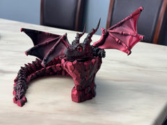 Dragon Display Base | Rock & Ocean Styles Holder | 3D Printed Stand | Fits Cherry Blossom, Gemstone, Crystal, Winged, Fourth wing Dragons - TimPrintDreams