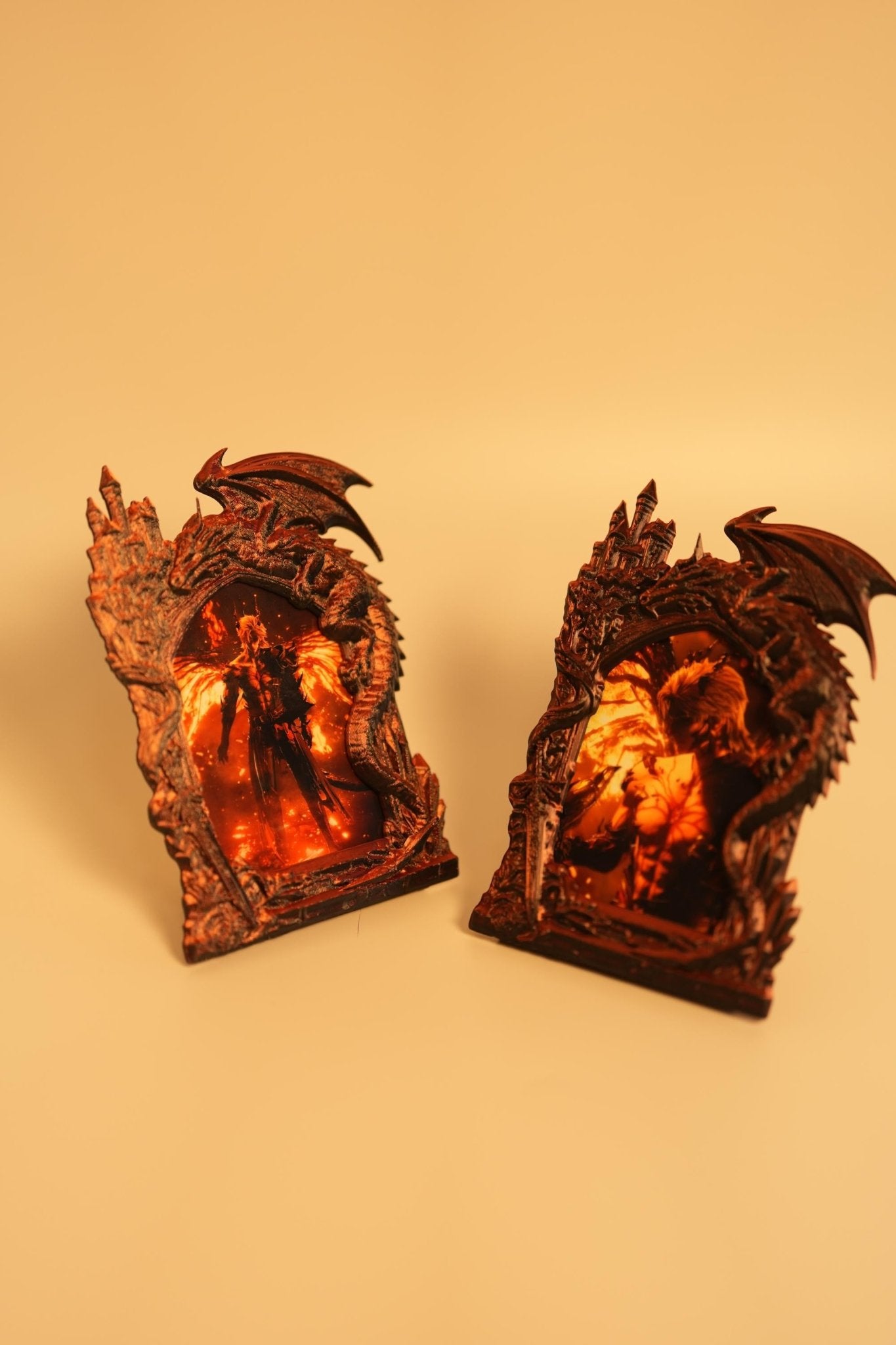 Sylus Dragon Frame | Love and Deepspace Inspired Display | Stand, Wall Mount & Magnet |Great Sword (Fiend Reaper)|3D Printed w/ Lore Prints - TimPrintDreams