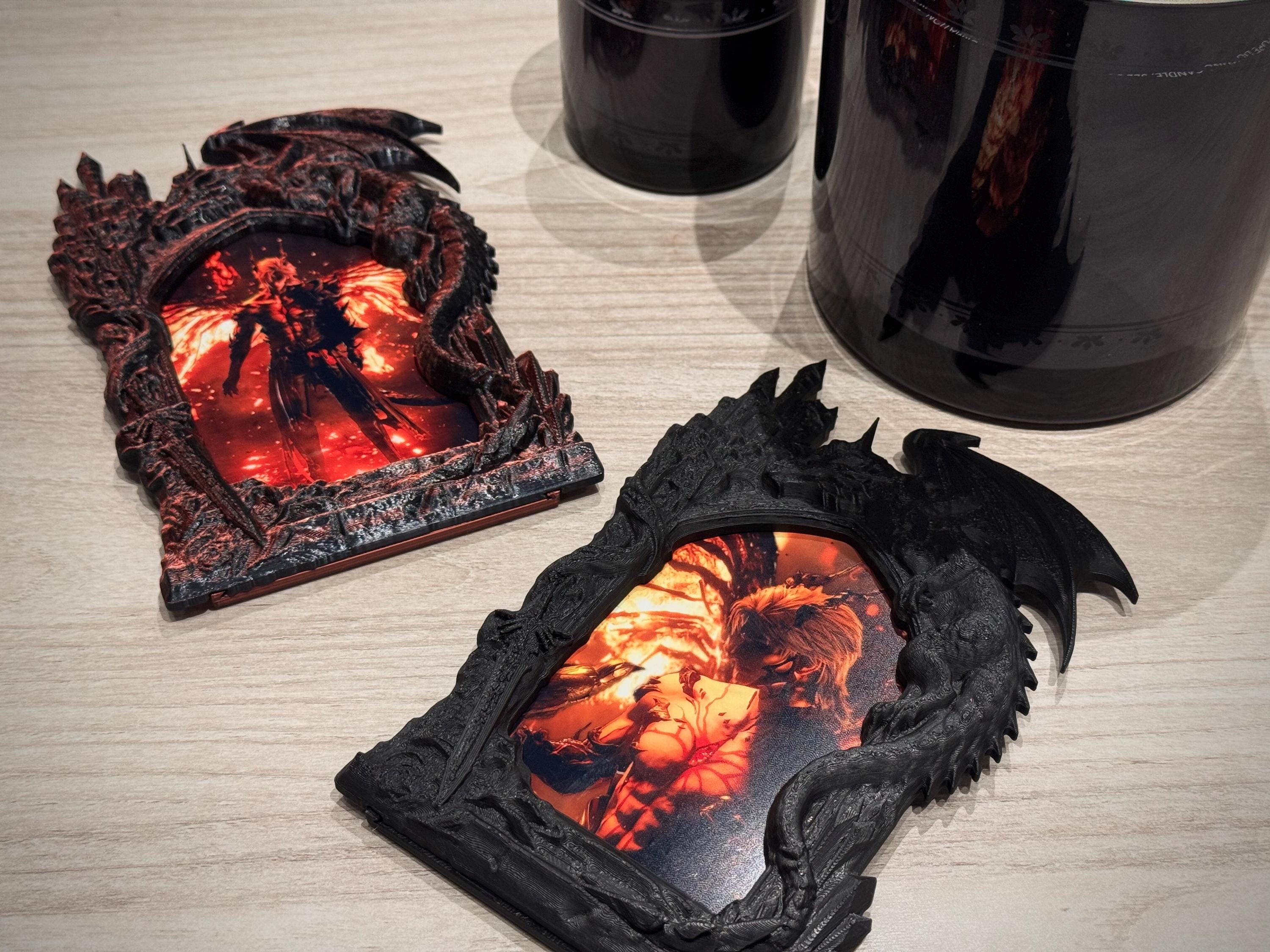 Sylus Frame & Articulated Dragon Set | Love and Deepspace Inspired | Lore Frame Paired with Stunning 3D Printed Flying Dragon Combo