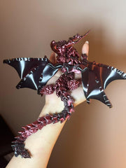 Articulated Winged Dragon – Stunning 3D Printed Flying Dragon Toy with Majestic Horns -Sylus