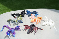 Dragon volant articulé V2 – Dragon fantastique imprimé en 3D avec queue en pierres précieuses et ailes audacieuses – Inspiré de Sylus – Sylus Dragon
