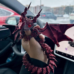 Articulated Winged Dragon – Stunning 3D Printed Flying Dragon Toy with Majestic Horns - Sylus - TimPrintDreams