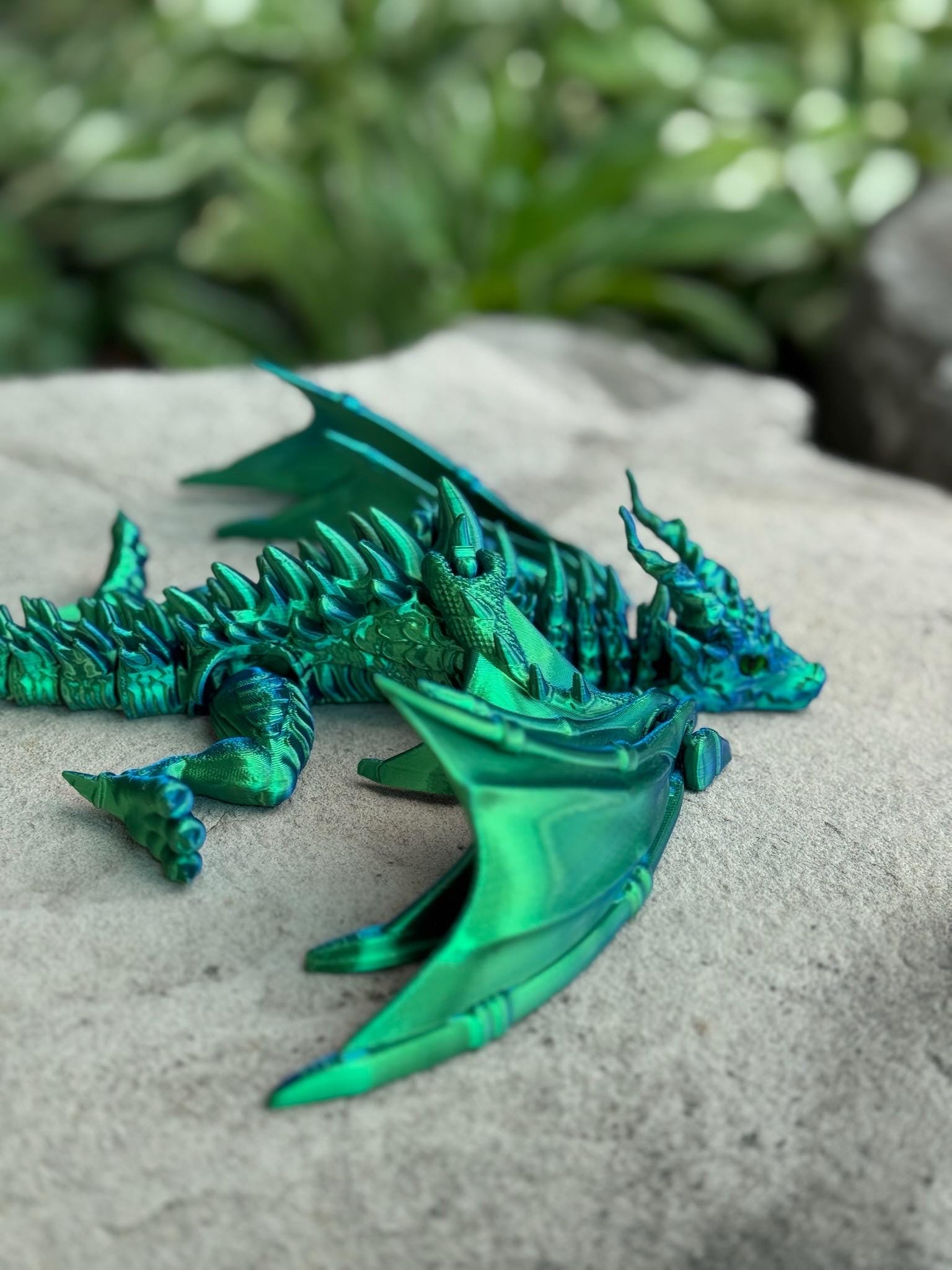 Articulated Wyvern V3 – Poseable Fantasy Flying Dragon Toy, Flexi Fidget Winged Dragon with Custom Colors & Eyes