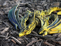 Articulated Wyvern V3 – Poseable Fantasy Flying Dragon Toy, Flexi Fidget Winged Dragon with Custom Colors & Eyes