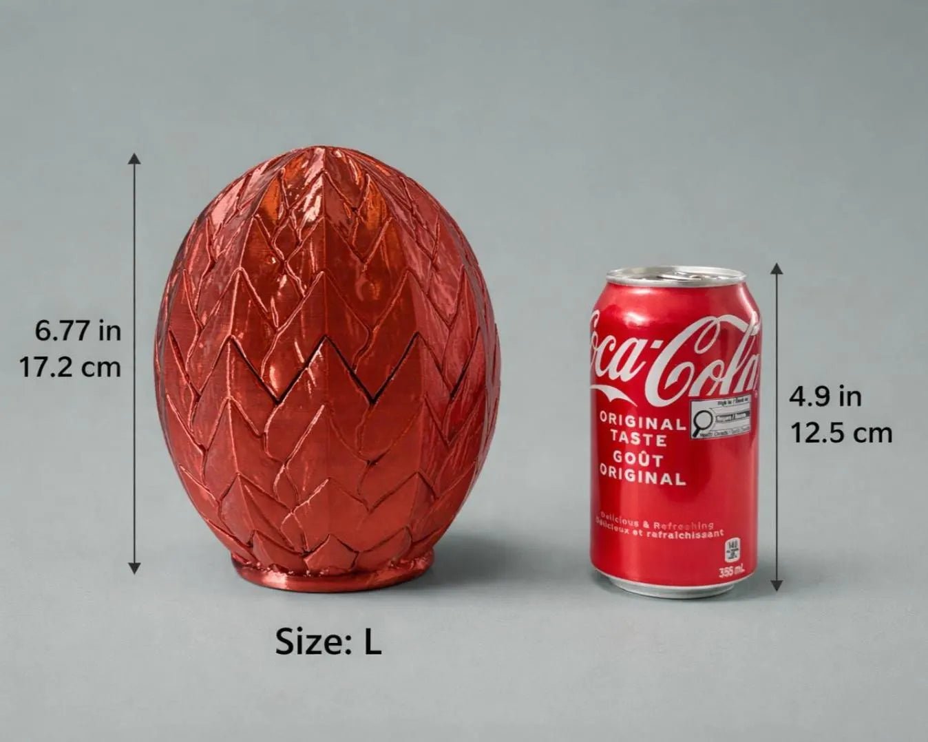 Extra Large Dragon Egg | Easter Gift Decor | Huge Fantasy Egg | Seamless Scale Design | Hidden Storage | 3D Printed | Dragon Lover Gift - TimPrintDreams